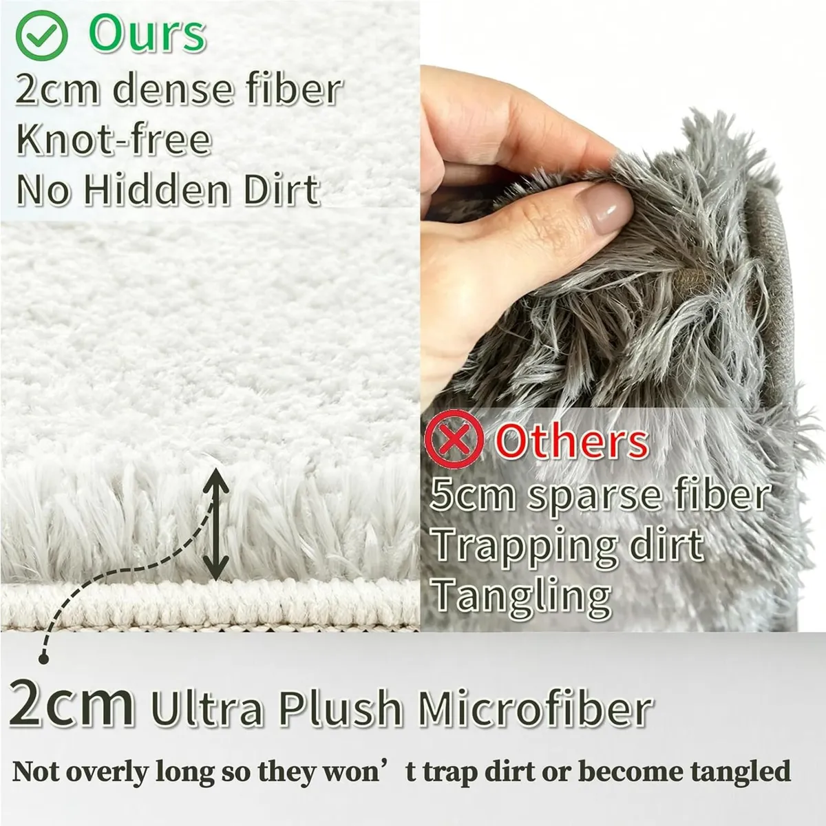 Rugs for Living Room Shaggy Rug Bedroom - Image 2