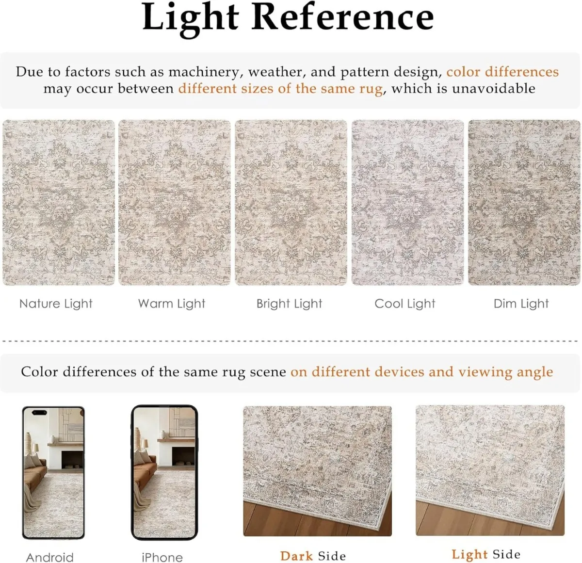 Vintage Rugs Living Room Washable 160x230CM Rug - Image 2