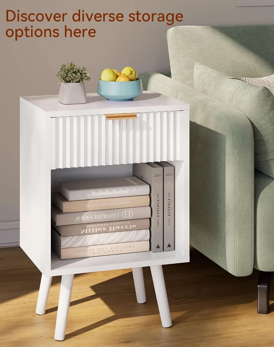Mid Century Modern Nightstand Side (Set of 2) - Image 4