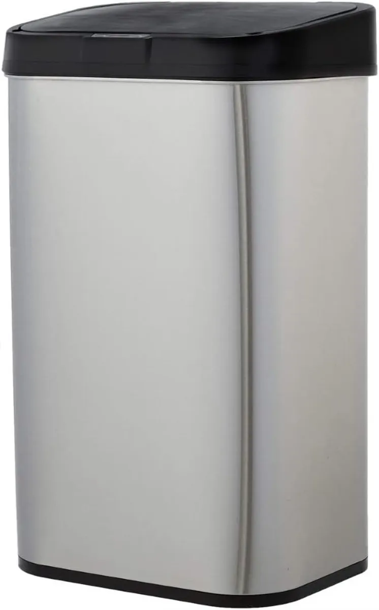 Rectangular Stainless Steel 60L Dustbin - Image 1