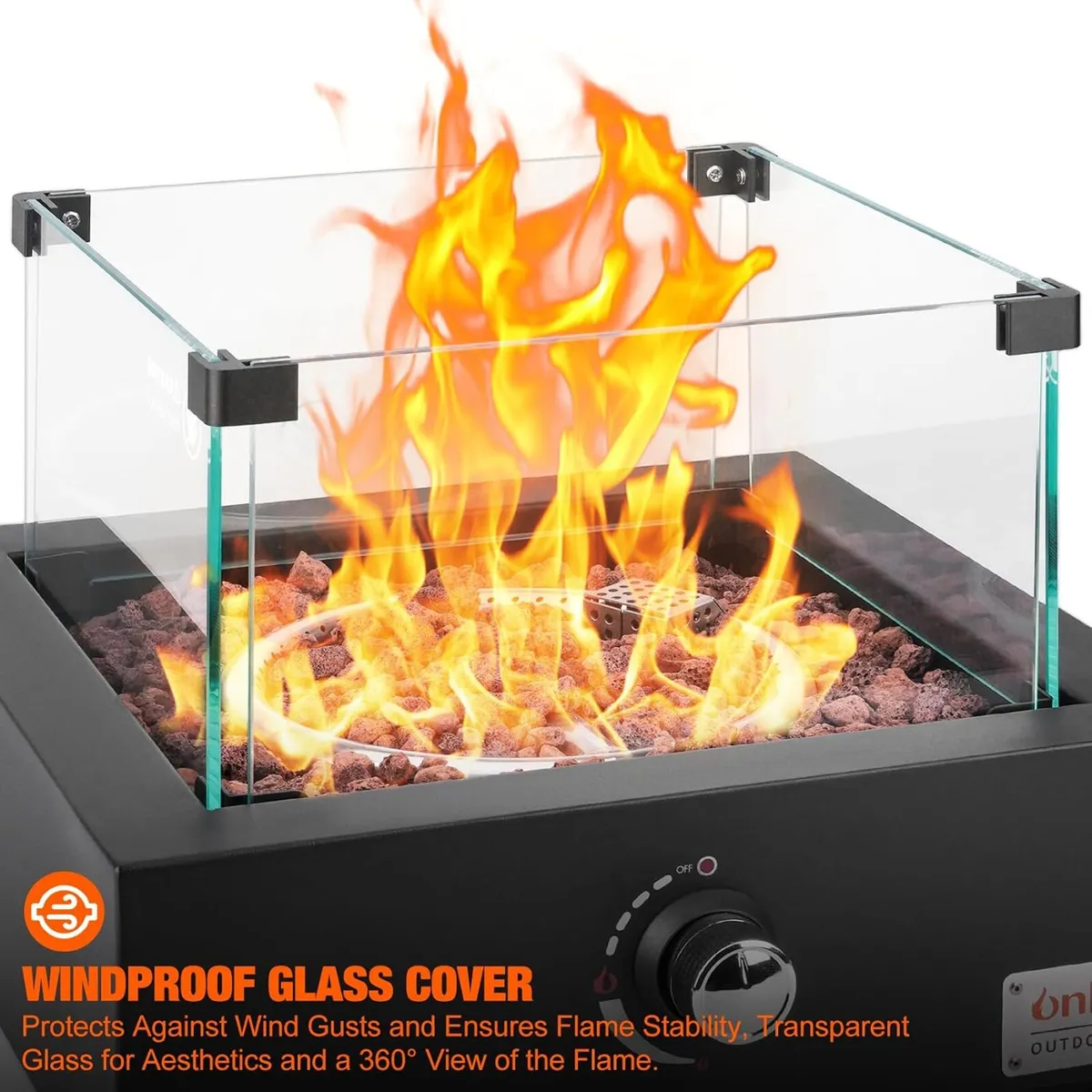 6.74KW 16" Tabletop Gas Fire Pit - Image 4