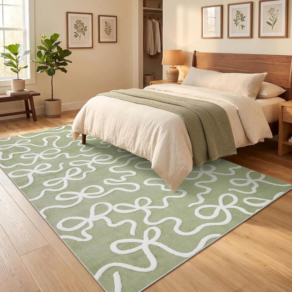 Area Rug Washable Abstract Living Room - Image 3