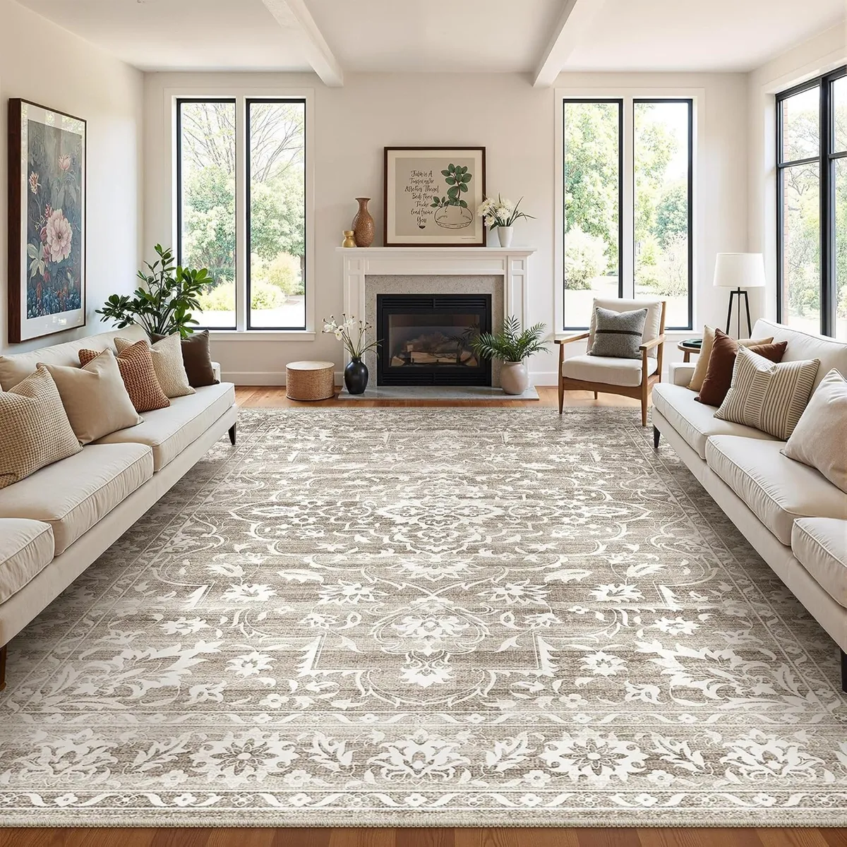 Washable Large Rugs for Living Room - Image 1