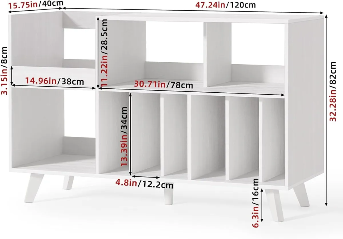 Large Record Player Stand Turntable with Storage - Image 4