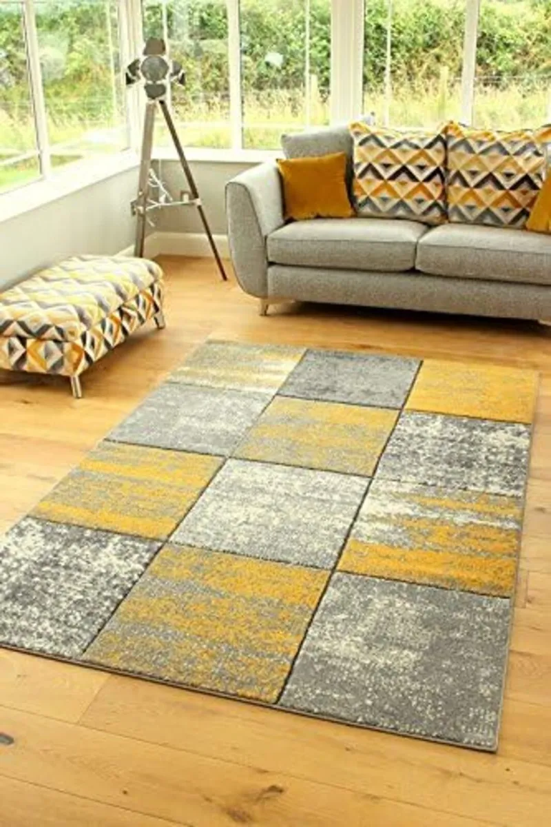 Modern Small Extra Large Mustard Ochre Marble