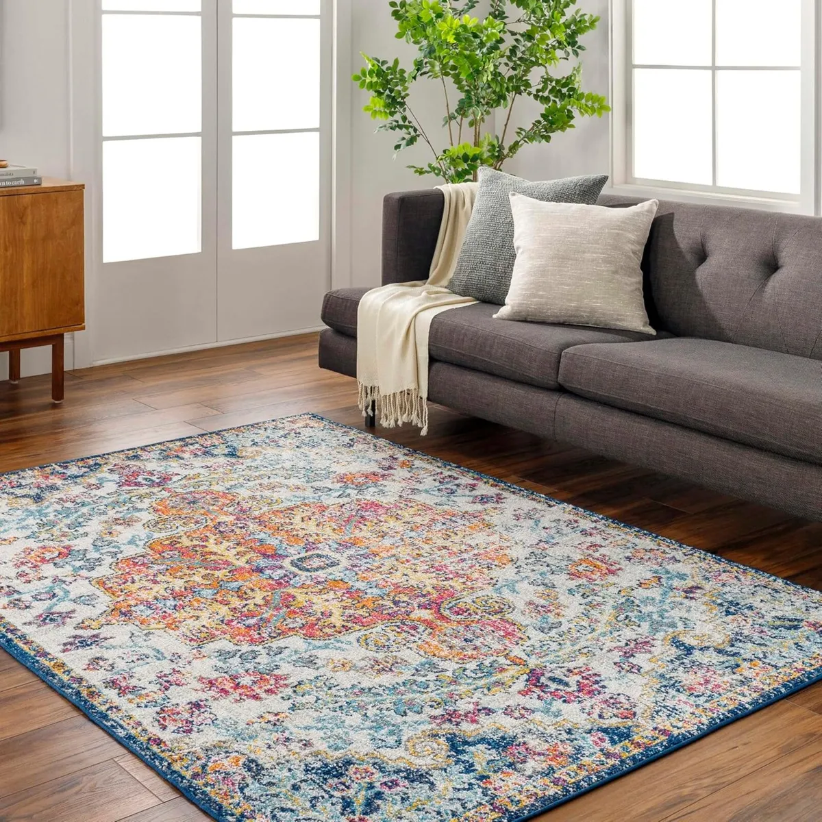 Lou Asmara Vintage Rug Living Room 200x200CM - Image 4