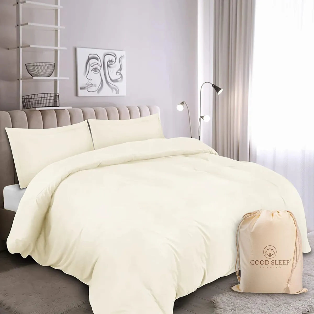 100% Egyptian Cotton King Size Duvet (3 Piece) - Image 1