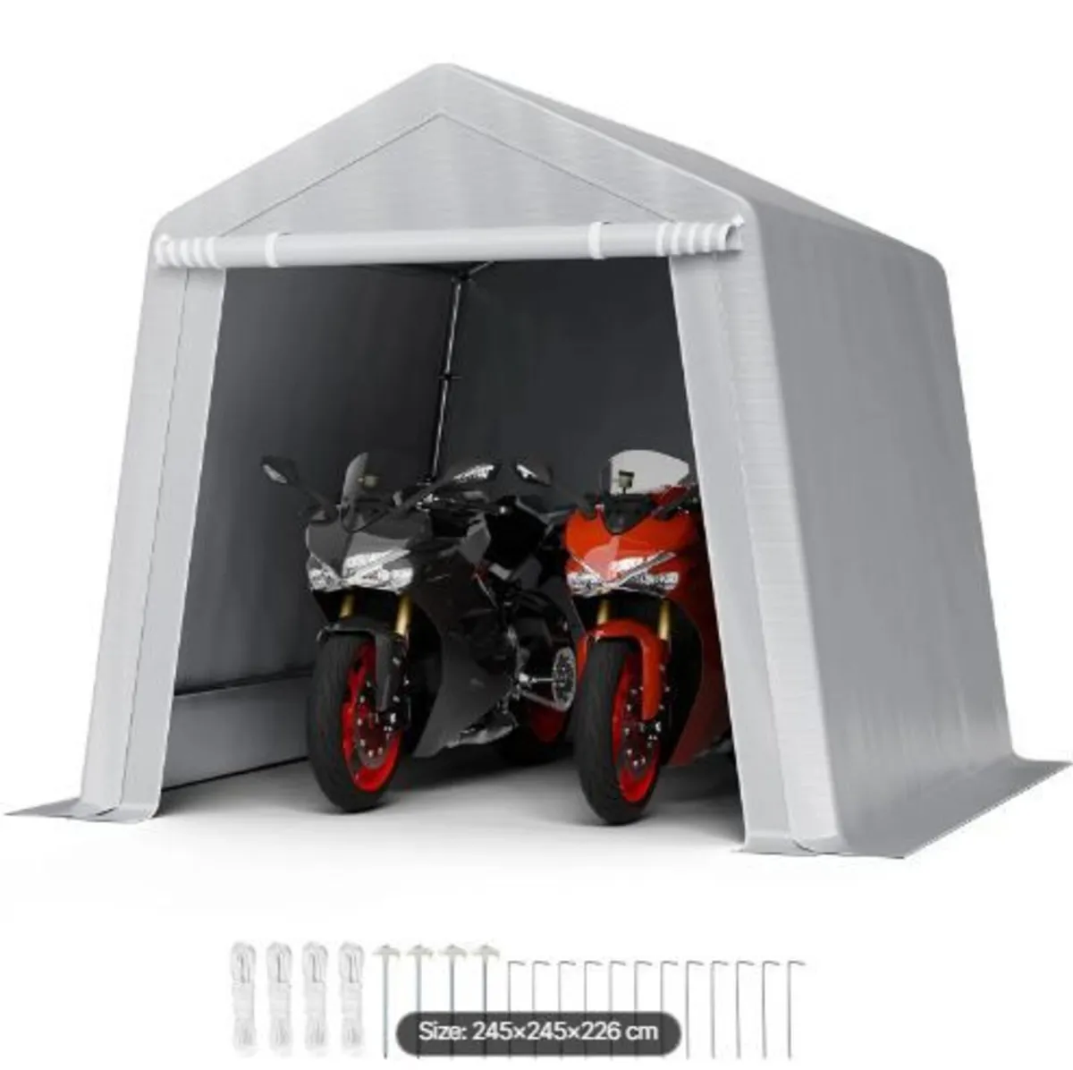 Outdoor Storage Shed, 8 x 8 ft Portable - Image 2