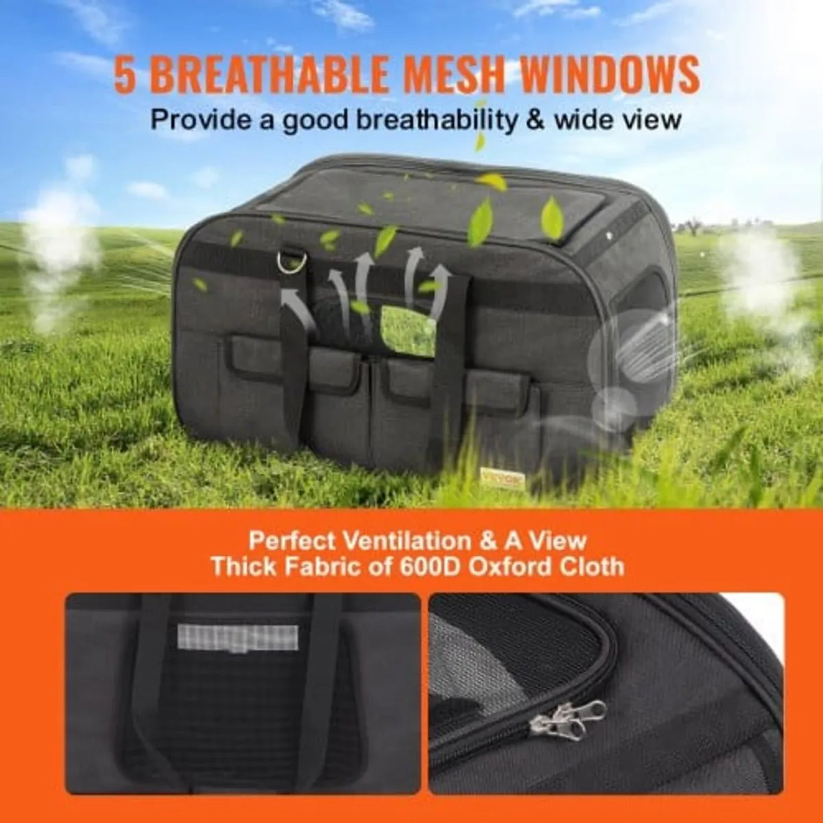 Cat Carrier with Wheels, Rolling Pet Carrier with - Image 4
