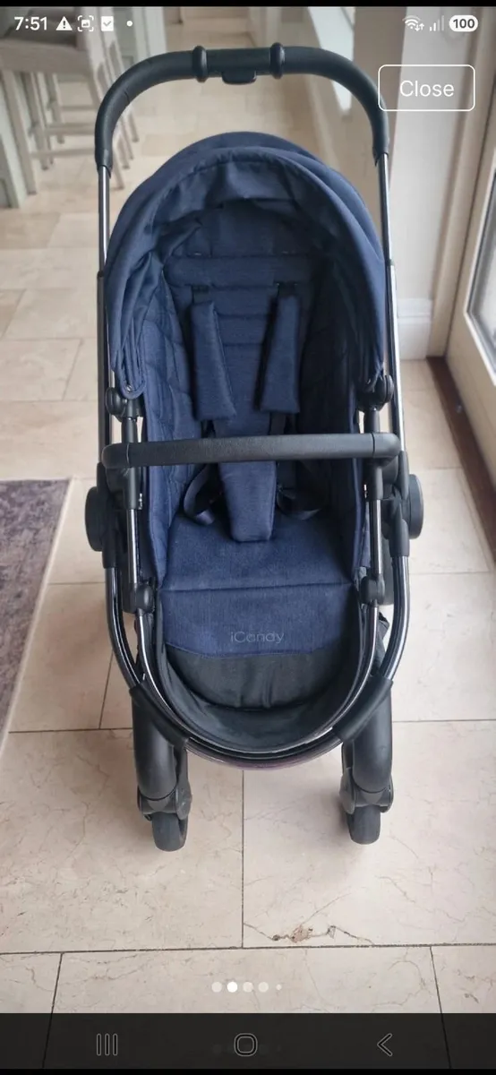 iCandy Peach 7 Pram – Navy Blue – Excellent Condit - Image 2