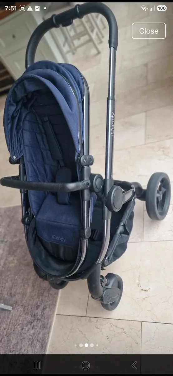 iCandy Peach 7 Pram – Navy Blue – Excellent Condit - Image 4