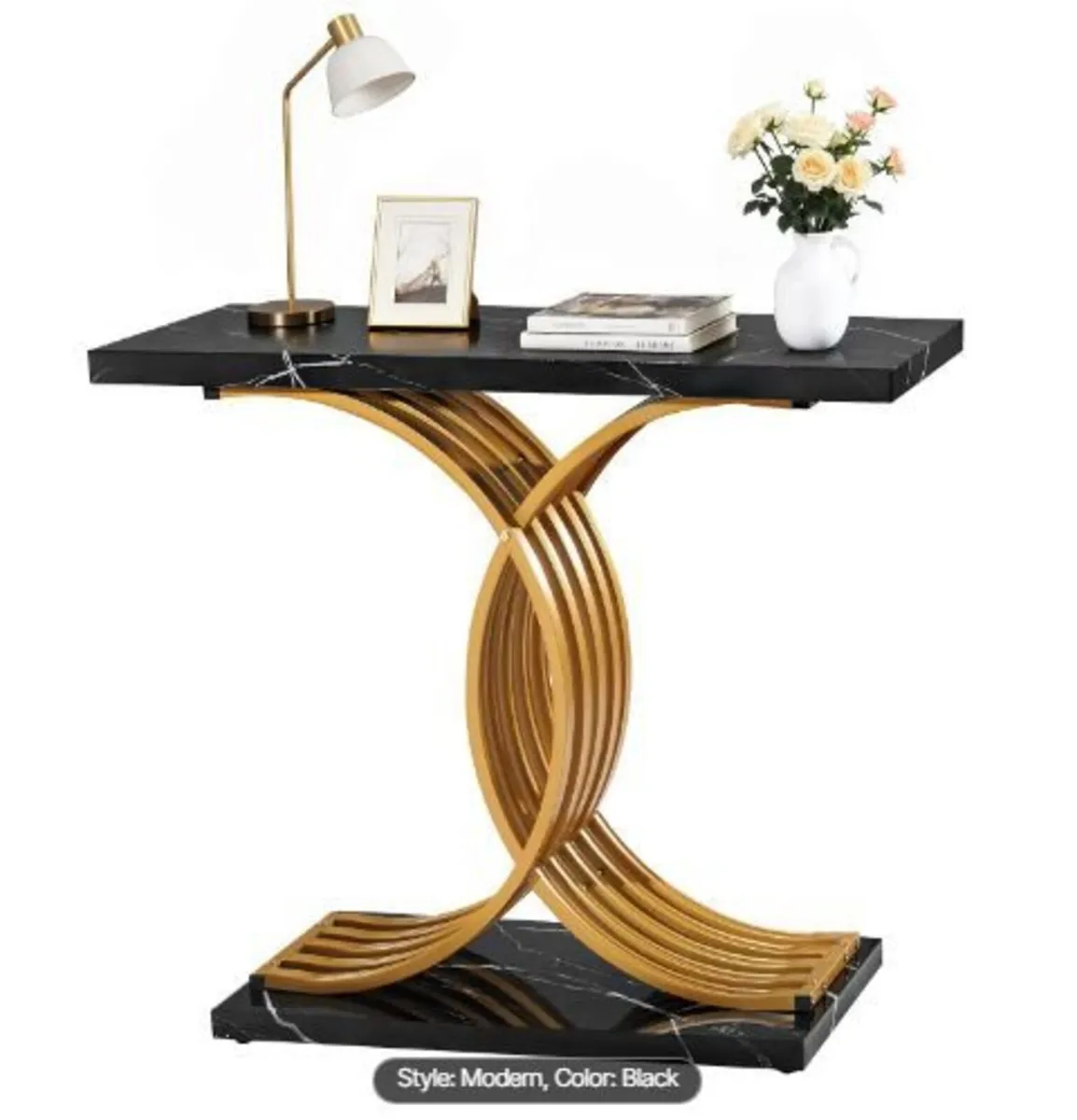100 cm Gold Console Table - Image 3