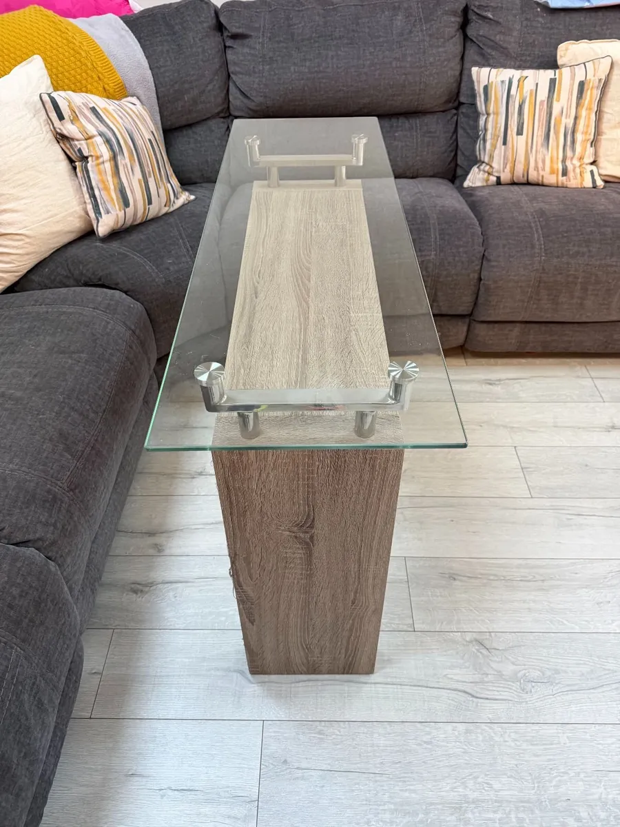 Glass Console Table 80x110x35 (HxWxD cm) - Image 2