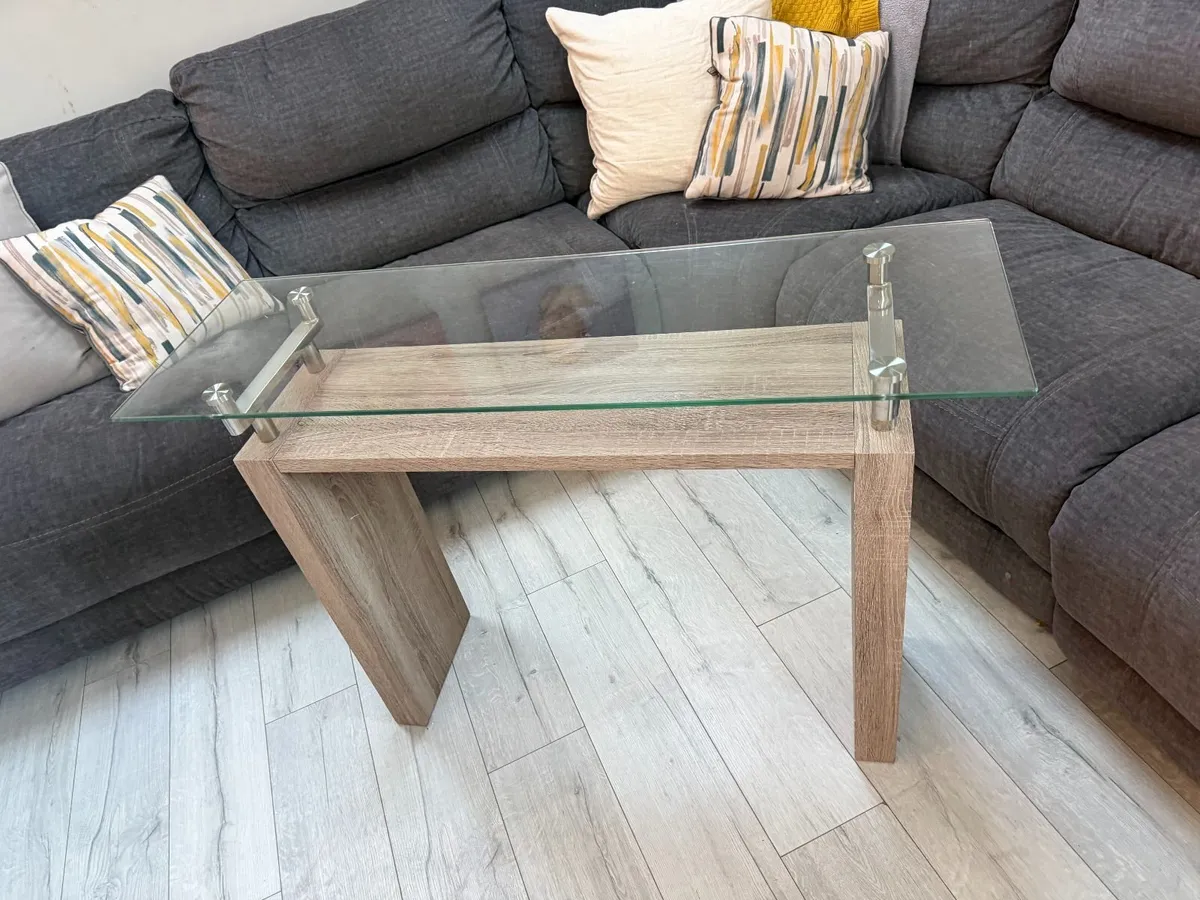 Glass Console Table 80x110x35 (HxWxD cm) - Image 3