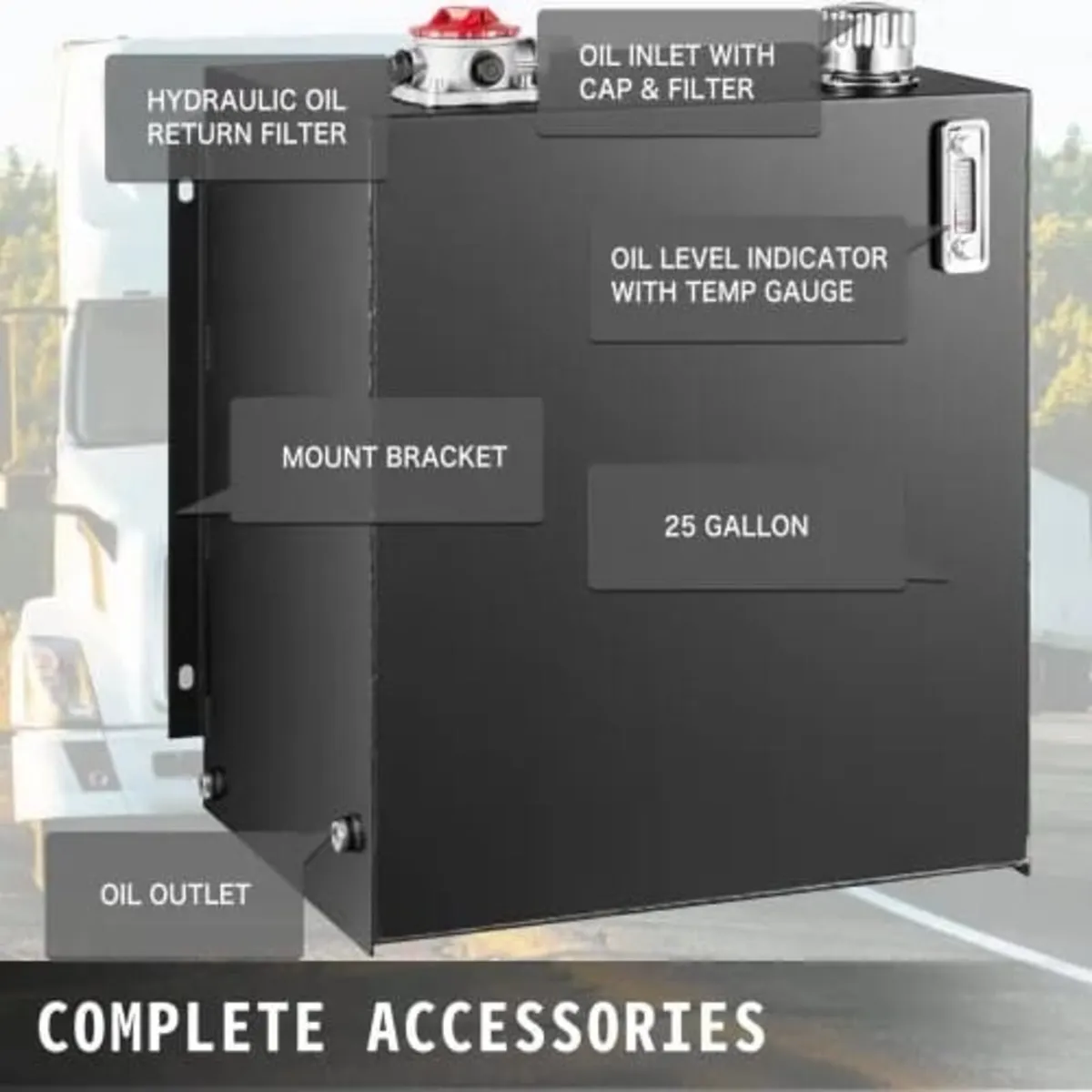 Hydraulic Oil Tanks 25Gal Fuel Tank Heavy Duty Hyd - Image 4