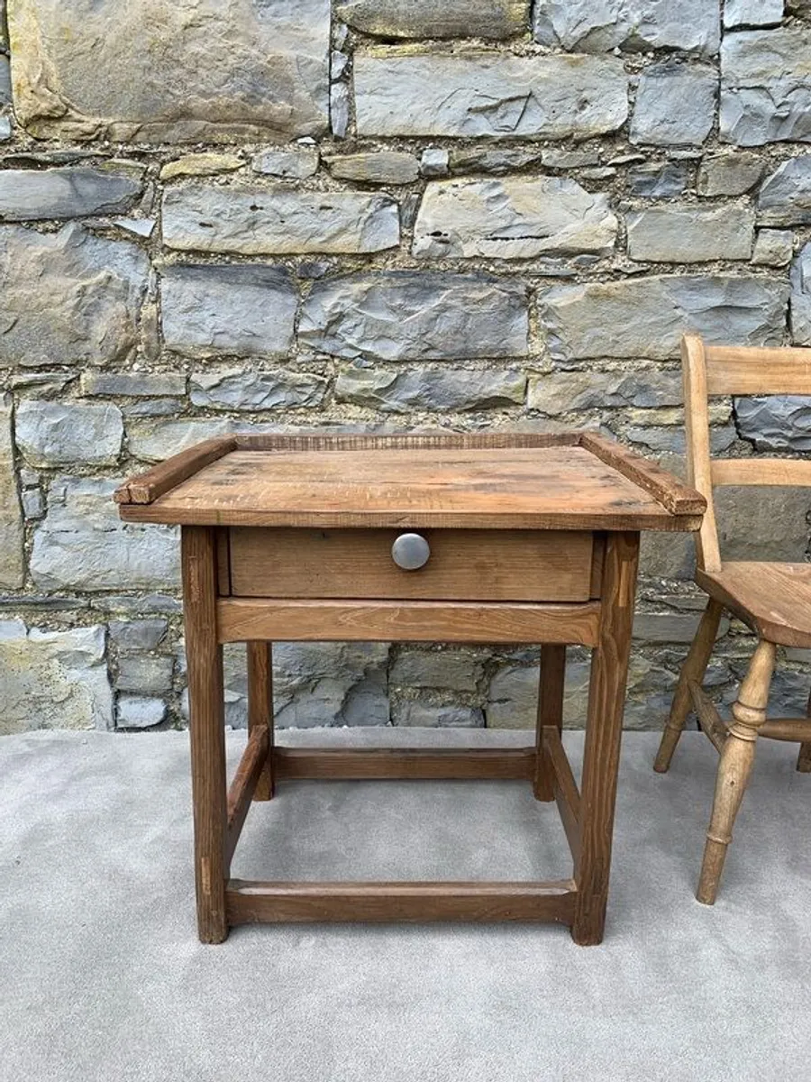 Solid oak French Provincial Farmhouse Side Table. - Image 1