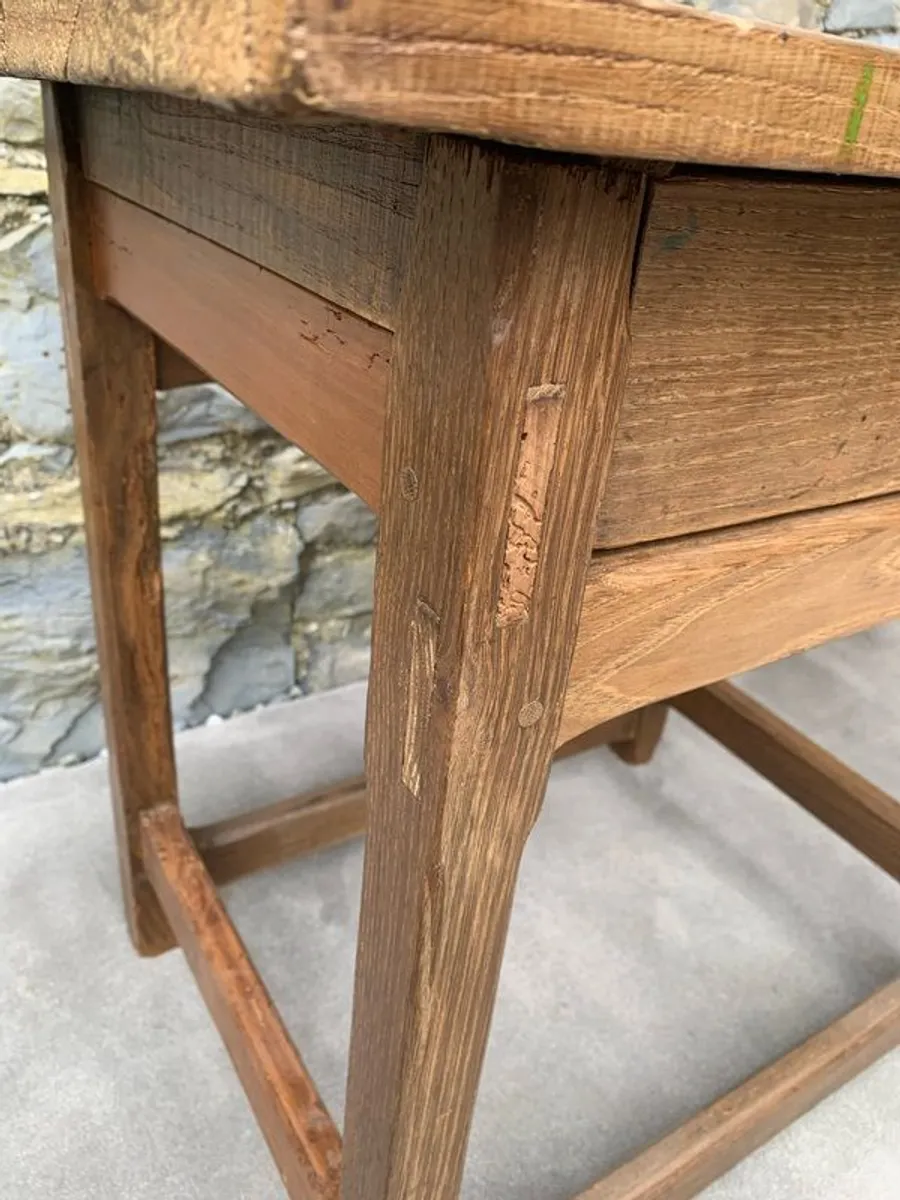 Solid oak French Provincial Farmhouse Side Table. - Image 2