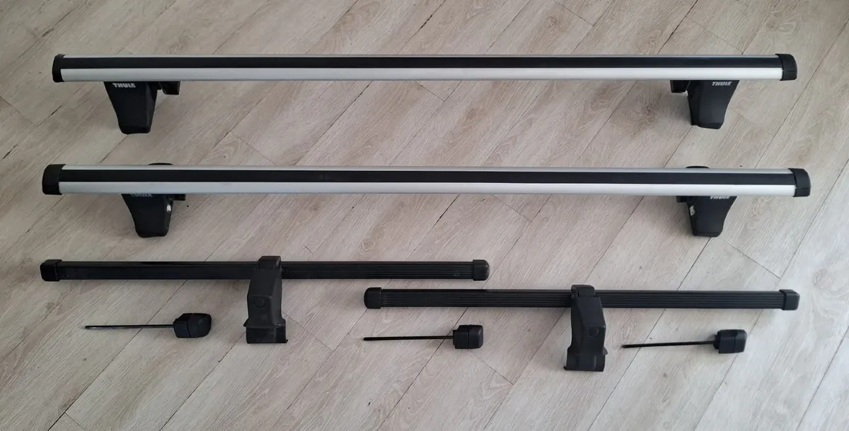 Genuine Thule AeroBar Roof Rack + 777 Adapter - Image 1