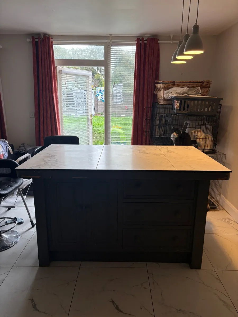 Marble Top Wooden Island - Image 2