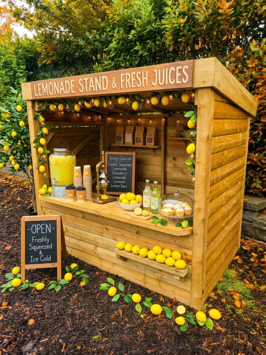 Autumn Cafe Wooden Themed Childrens Playhouse - Image 2