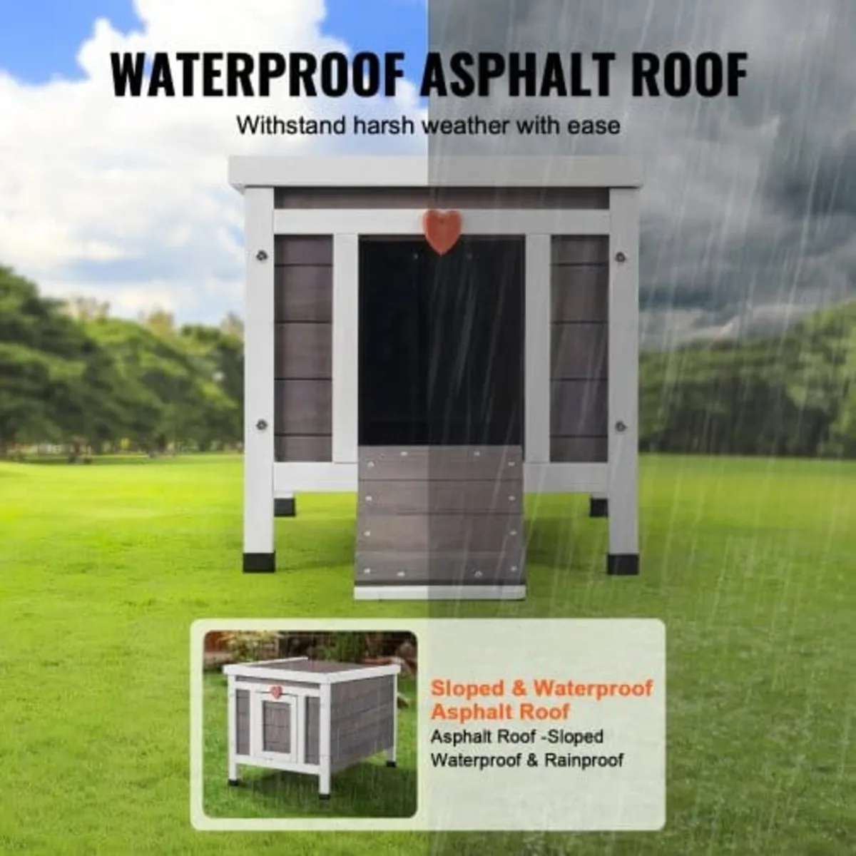 Outdoor Cat House Weatherproof, Feral Cat Shelter - Image 4