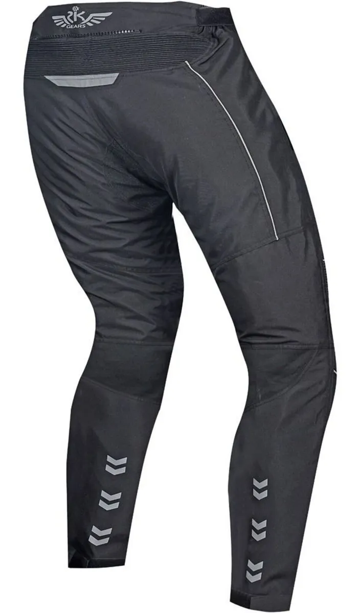 Black Motorcycle Riding Trousers - Image 2