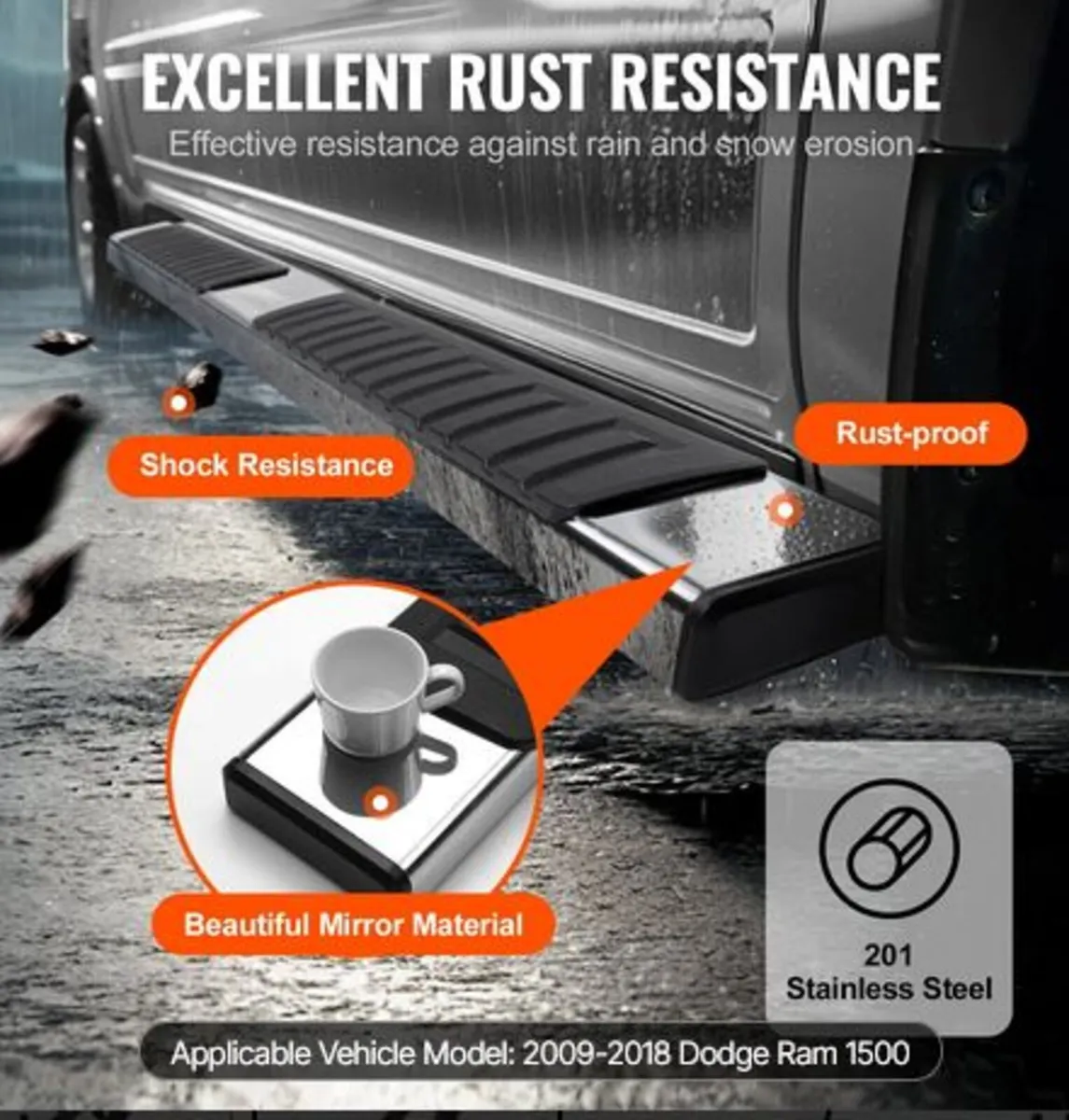 Running Boards, 6" Step Bars Compatible with 2009 - Image 2