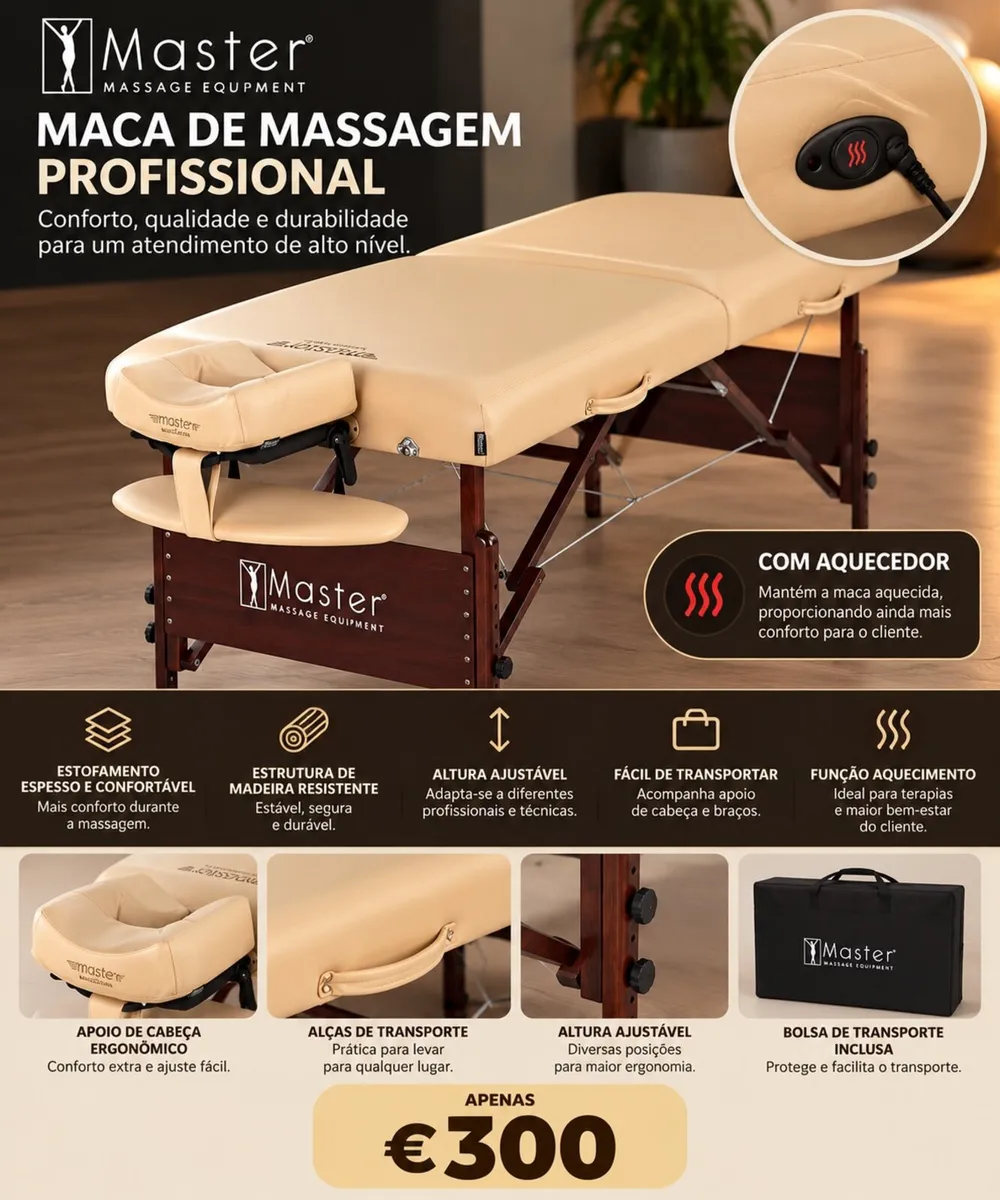 Professional Master Massage Table + Heater – €300 - Image 3