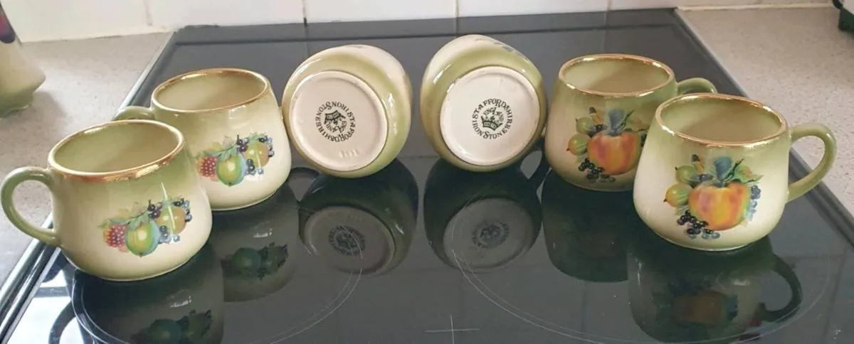 Vintage Ironstone Mugs - set of 6 - Image 4