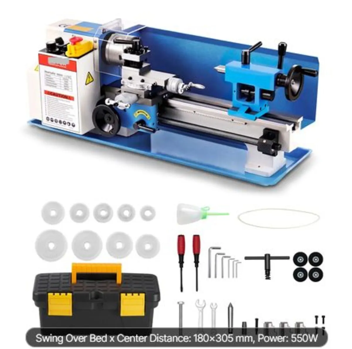 Metal Lathe 180x305mm 550W Benchtop Lathe Machine - Image 1