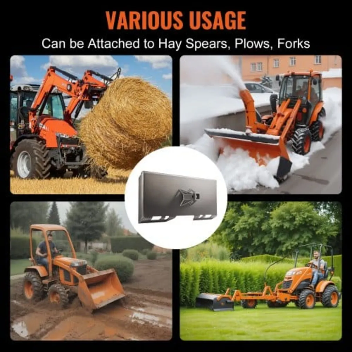 5/16" Skid Steer Attachment Plate, Skid Steer Moun - Image 4