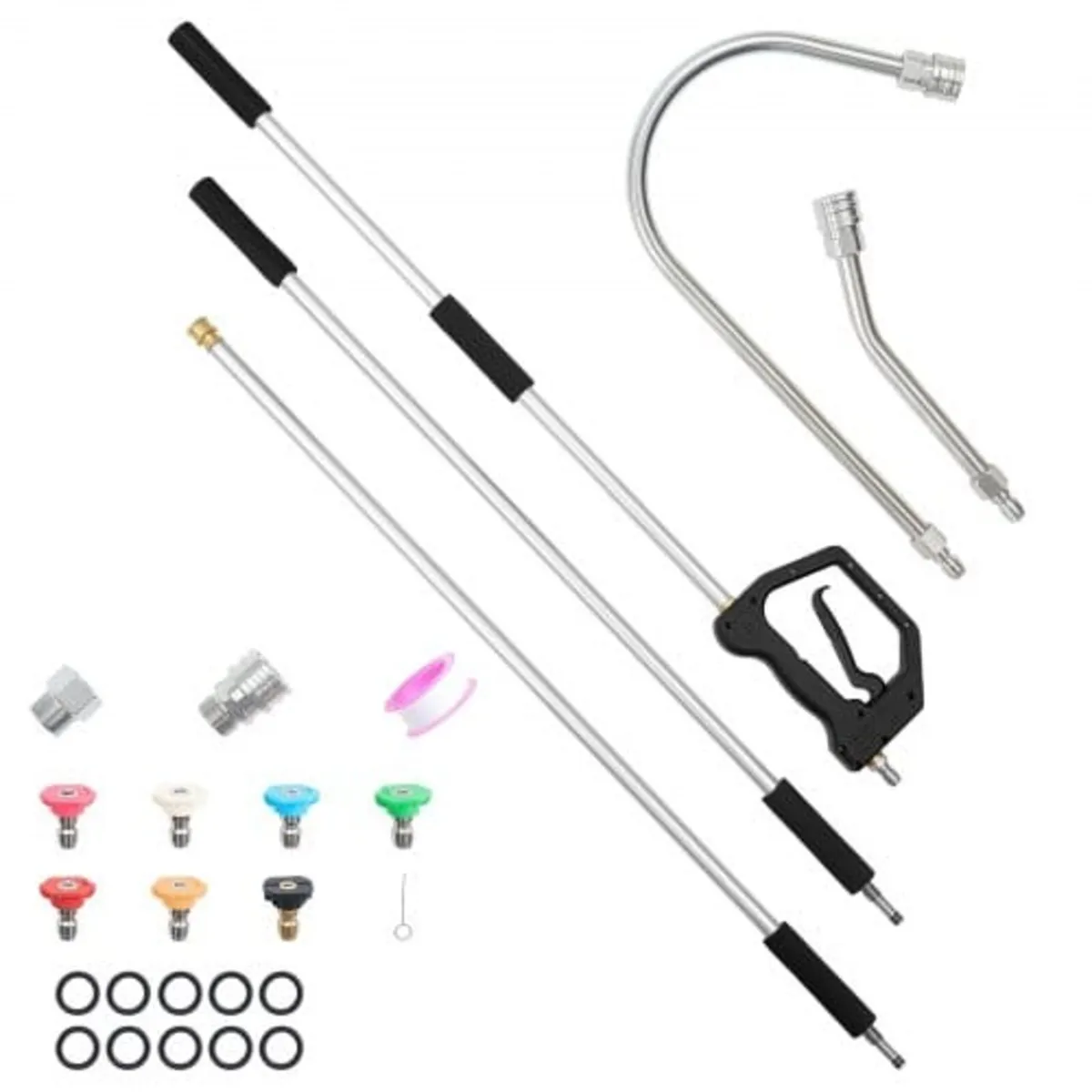 2.74 m Pressure Washer Telescoping Wand, 3-Section - Image 1