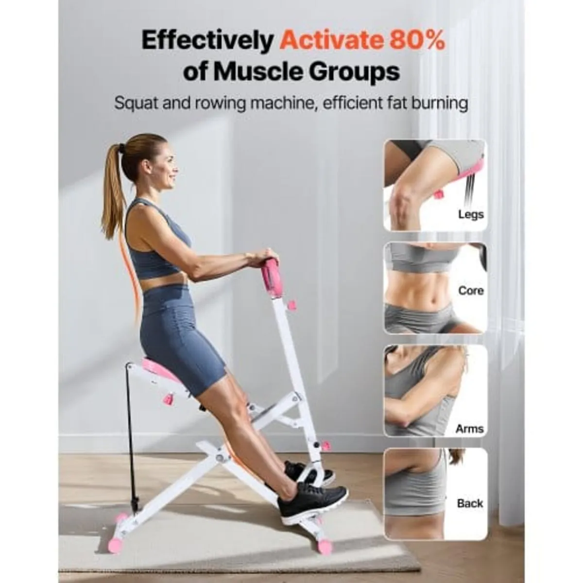 Squat Machine, Deep Squat Rowing Machine for Home, - Image 2