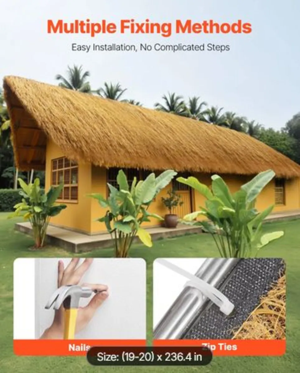 Artificial Thatch Grass Roof, 0.5 x 6 m Tiki Bar - Image 3