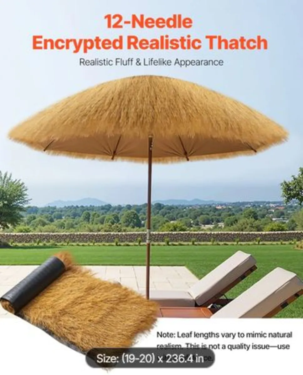 Artificial Thatch Grass Roof, 0.5 x 6 m Tiki Bar - Image 2