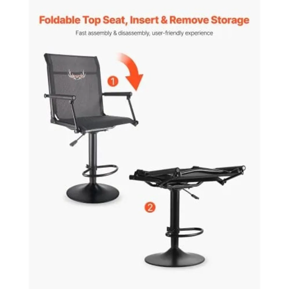Hunting Chair, 360° Silent Swivel, Lightweight Bli - Image 3