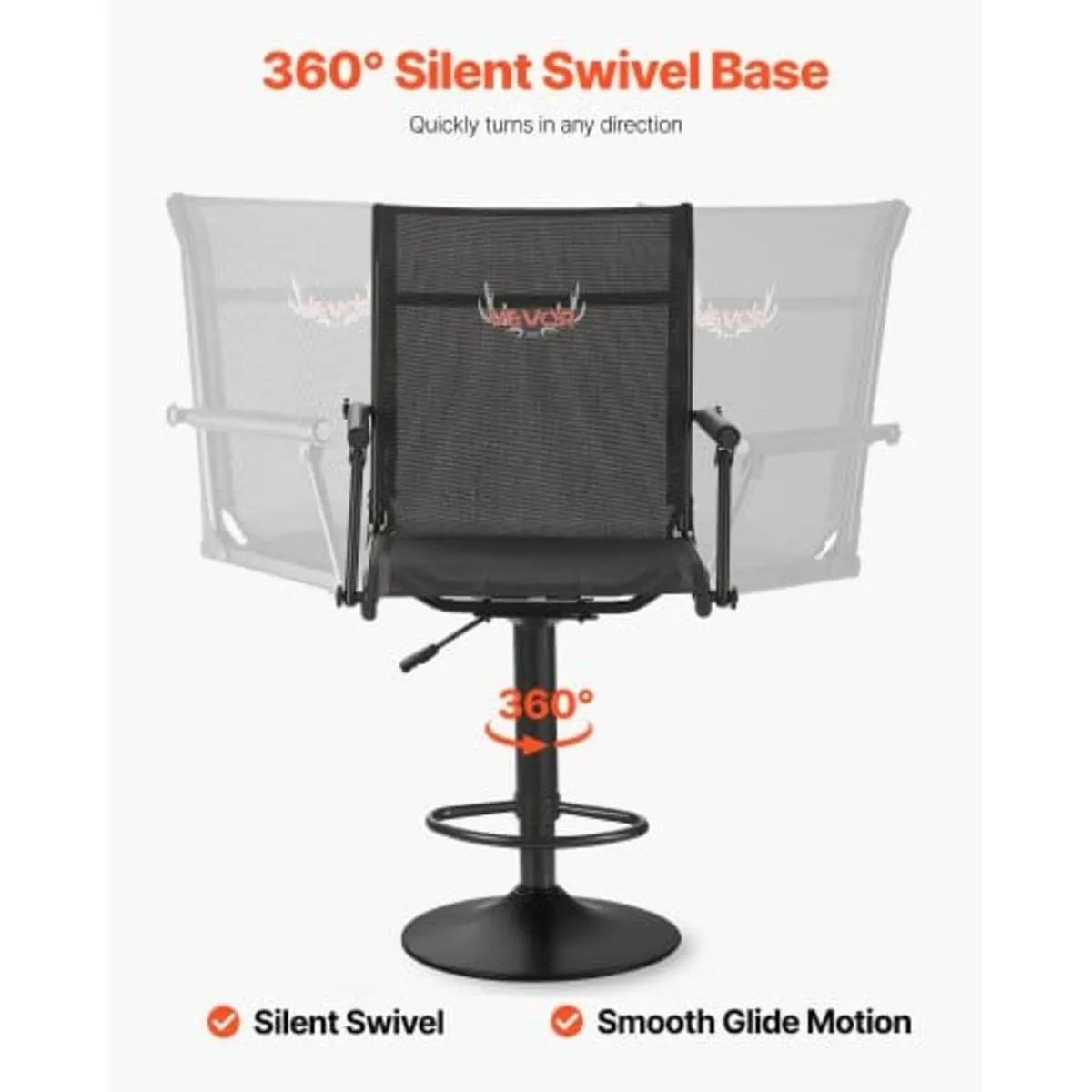 Hunting Chair, 360° Silent Swivel, Lightweight Bli - Image 4