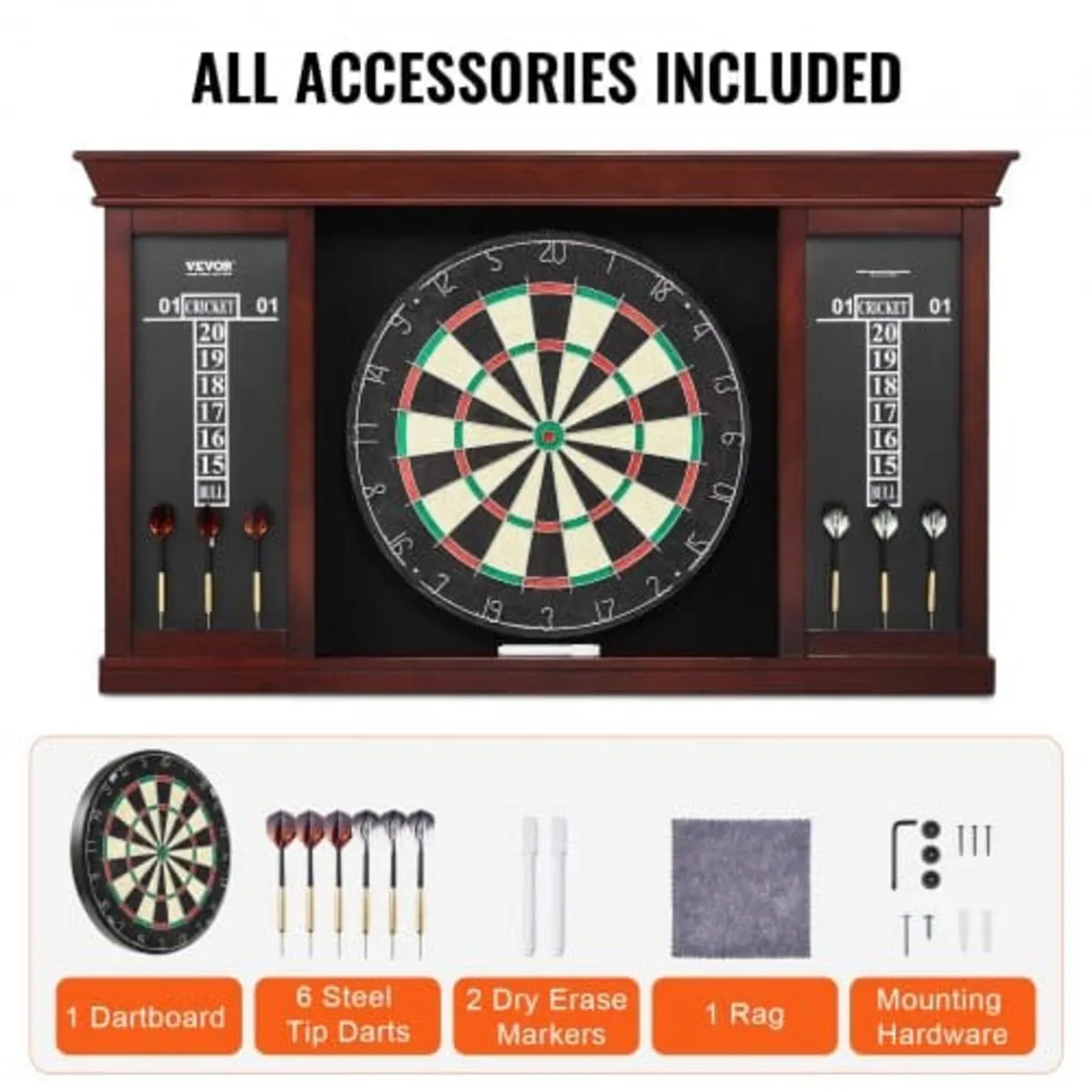 Dartboard and Cabinet Set, Ready-to-Play Bundle Of - Image 4