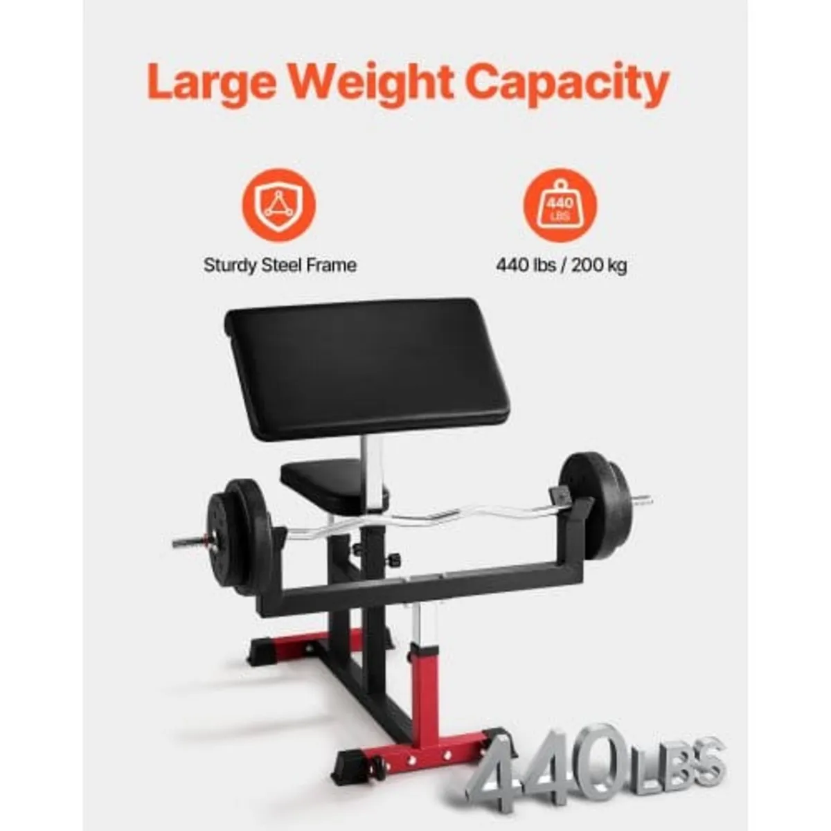 Preacher Curl Bench, Strength Training Biceps Mach - Image 2