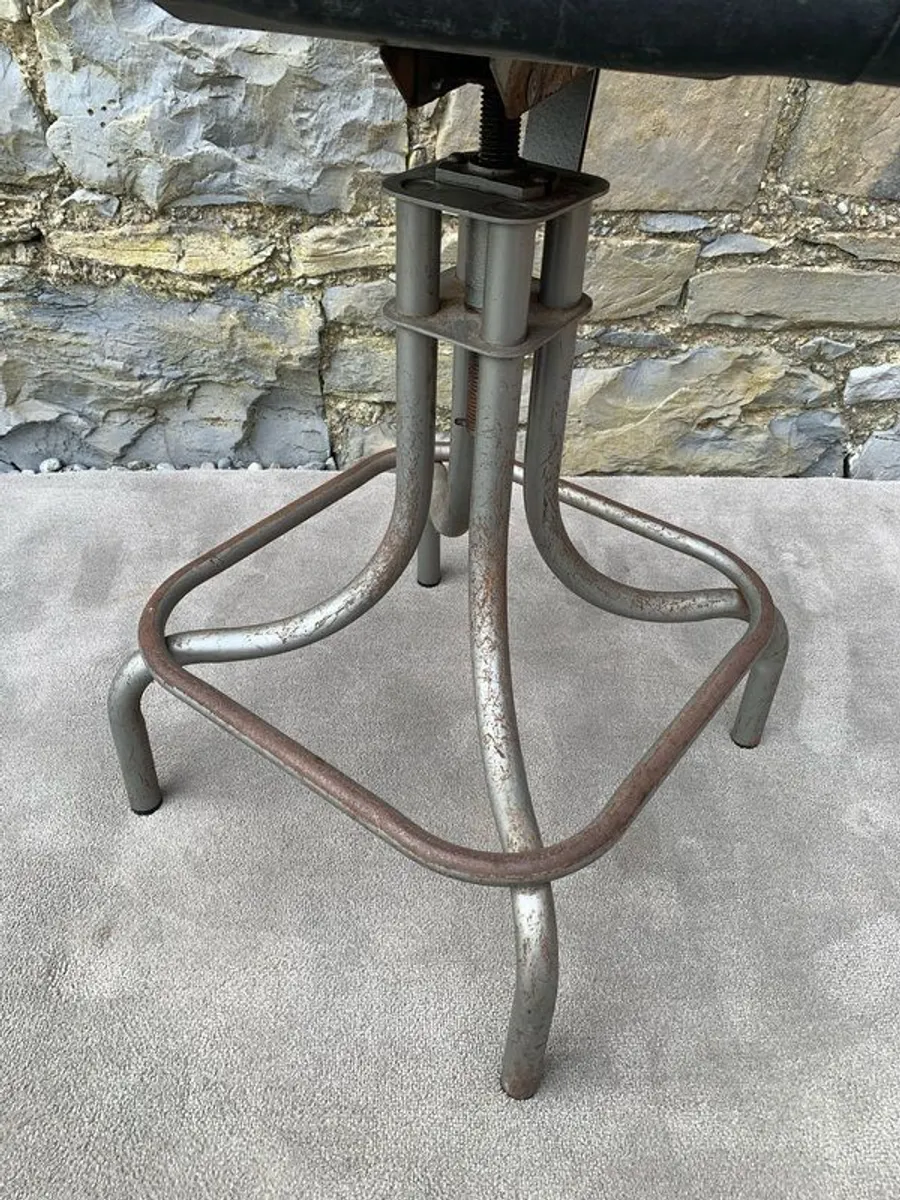 Vintage Leadbank Industrial Workshop Chair. - Image 3