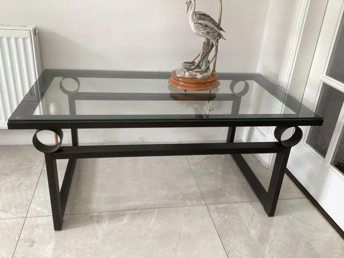 Designer Glass Top Coffee Table - Image 1