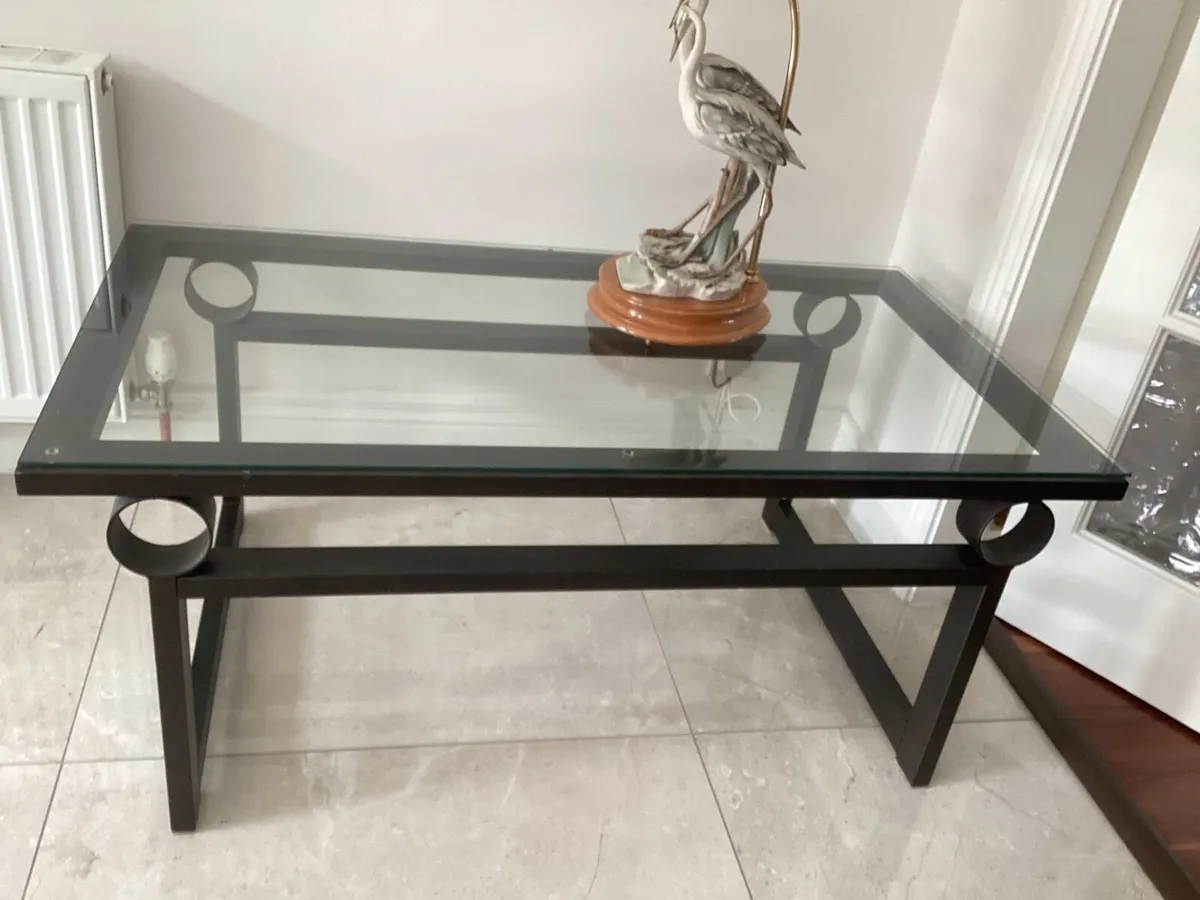 Designer Glass Top Coffee Table - Image 2