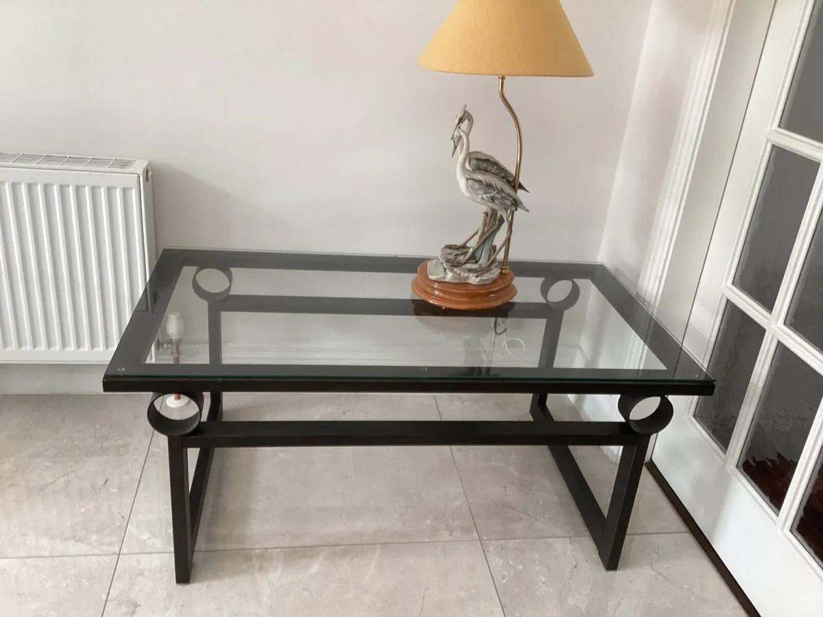 Designer Glass Top Coffee Table - Image 3
