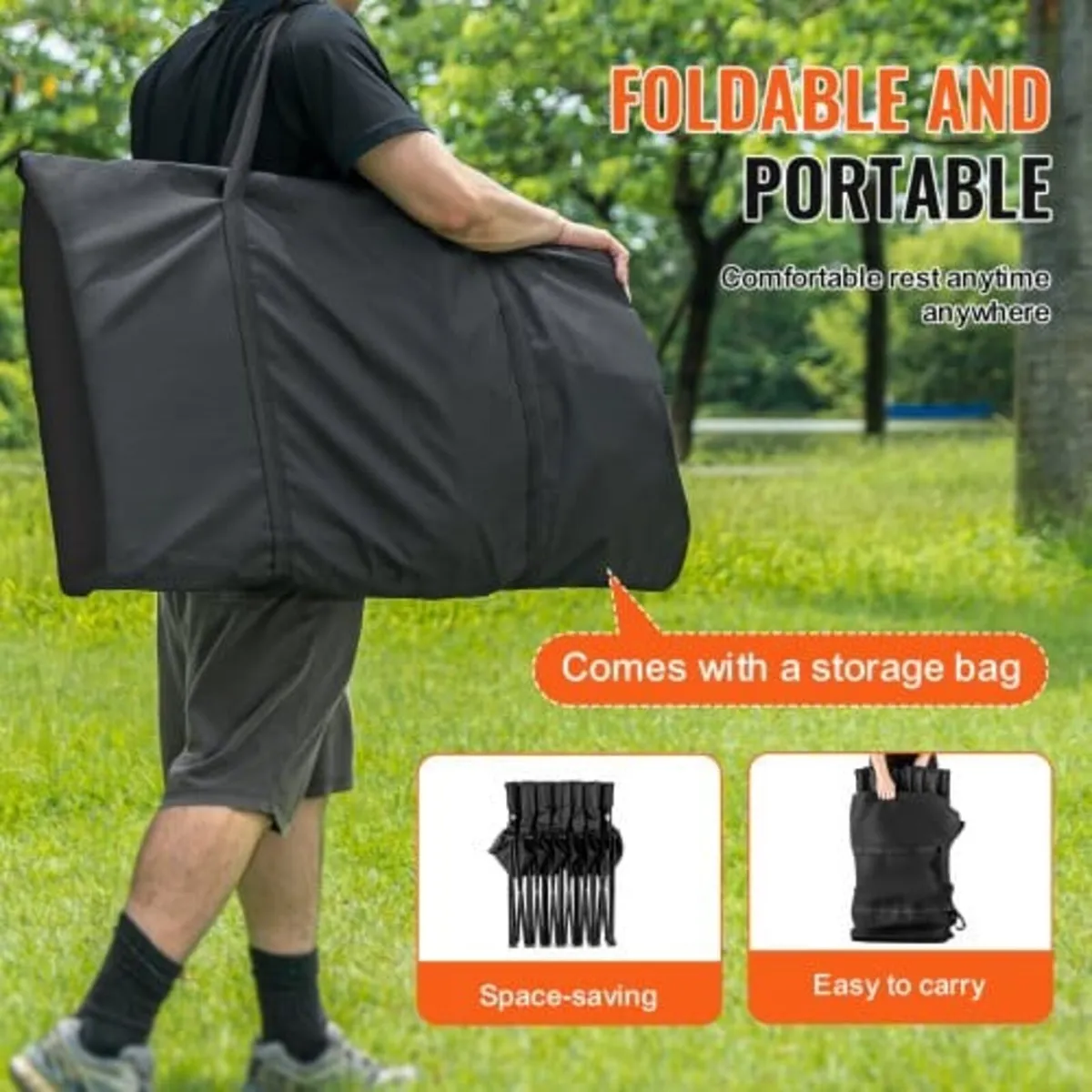Portable Folding Bench, 6 Seat Foldable Soccer Ben - Image 3