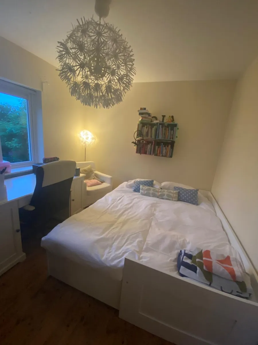 Ikea Brimnes Pull out Bed, 2 drawers. 2 mattresses - Image 2