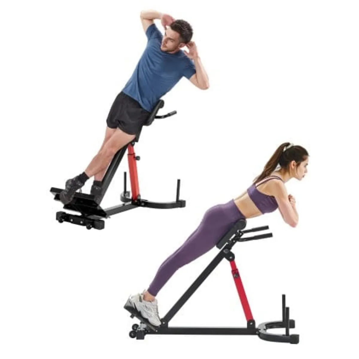 Roman Chair Hyperextension Bench, 350 lbs Adjustab - Image 1