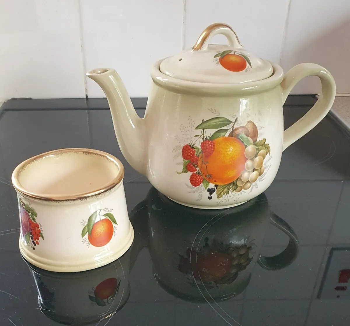 Vintage Ironstone Teapot & Open Sugar Bowl - Image 1