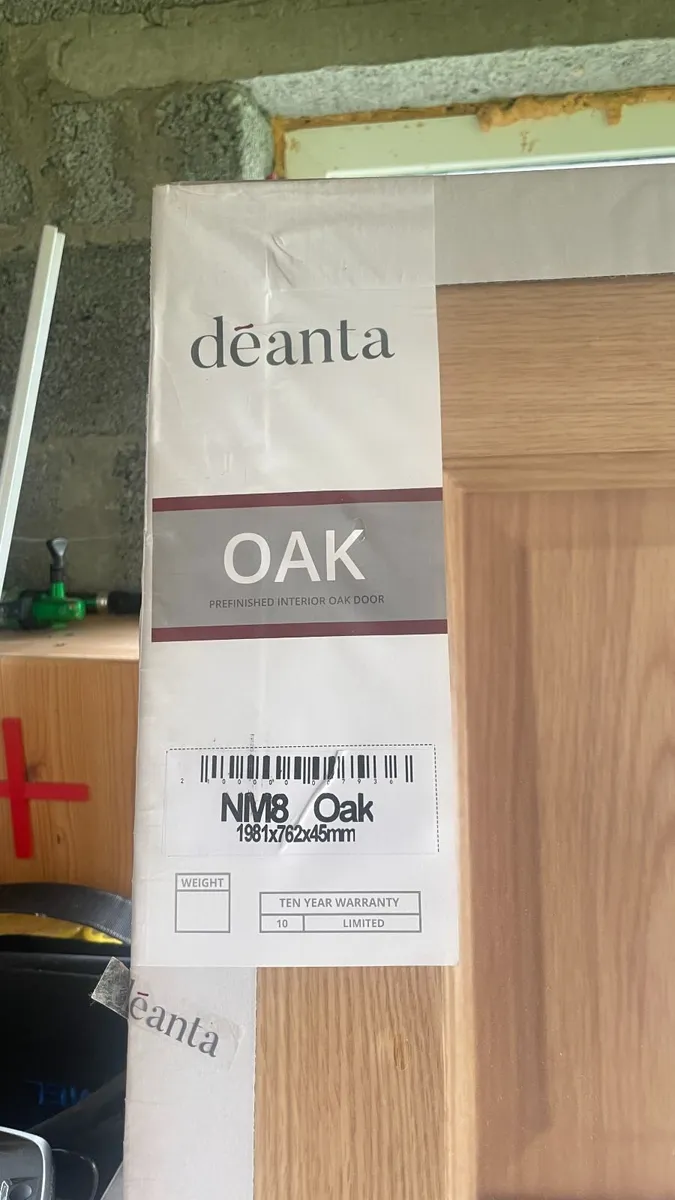 2 x Deanta Oak 6 Panel Internal Doors, Brand New - Image 2