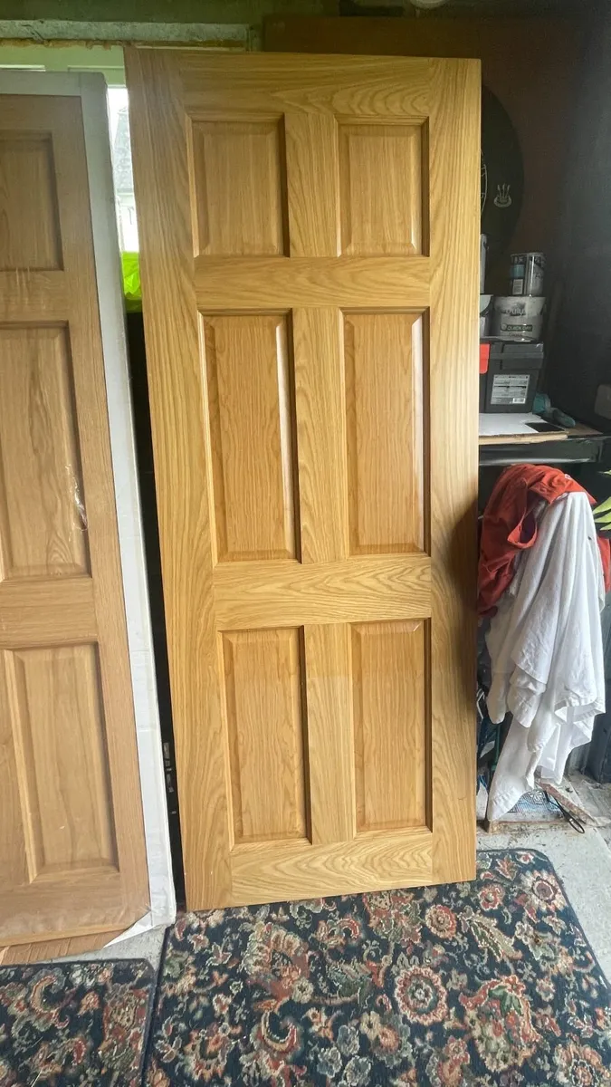 2 x Deanta Oak 6 Panel Internal Doors, Brand New - Image 4