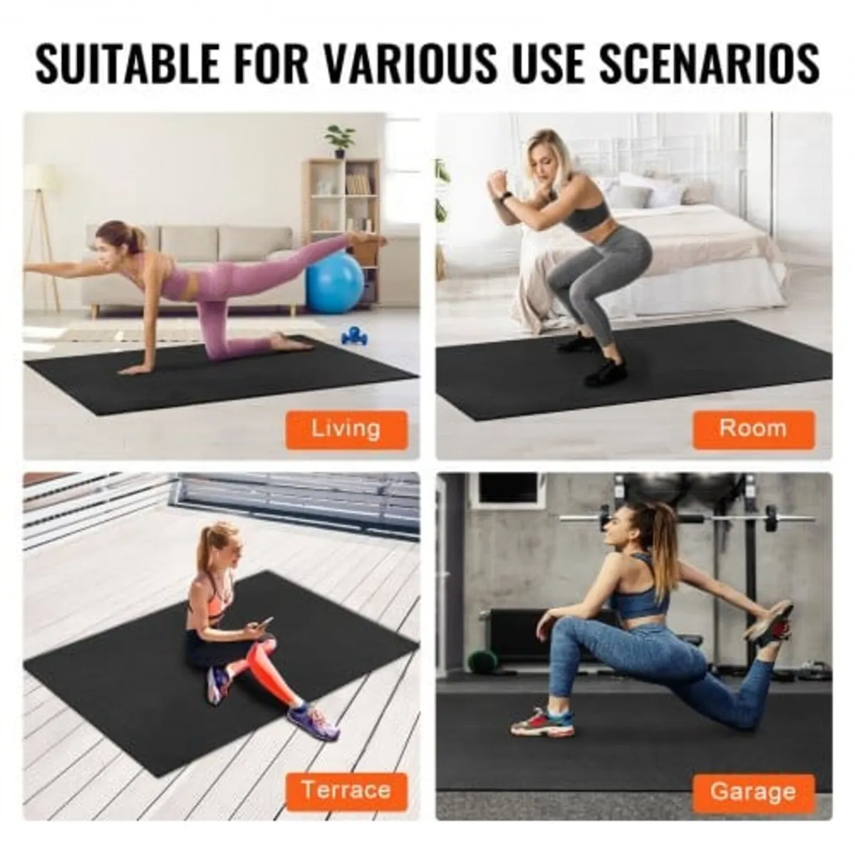 Exercise Mat, Non Slip High Density Premium Yoga M - Image 3